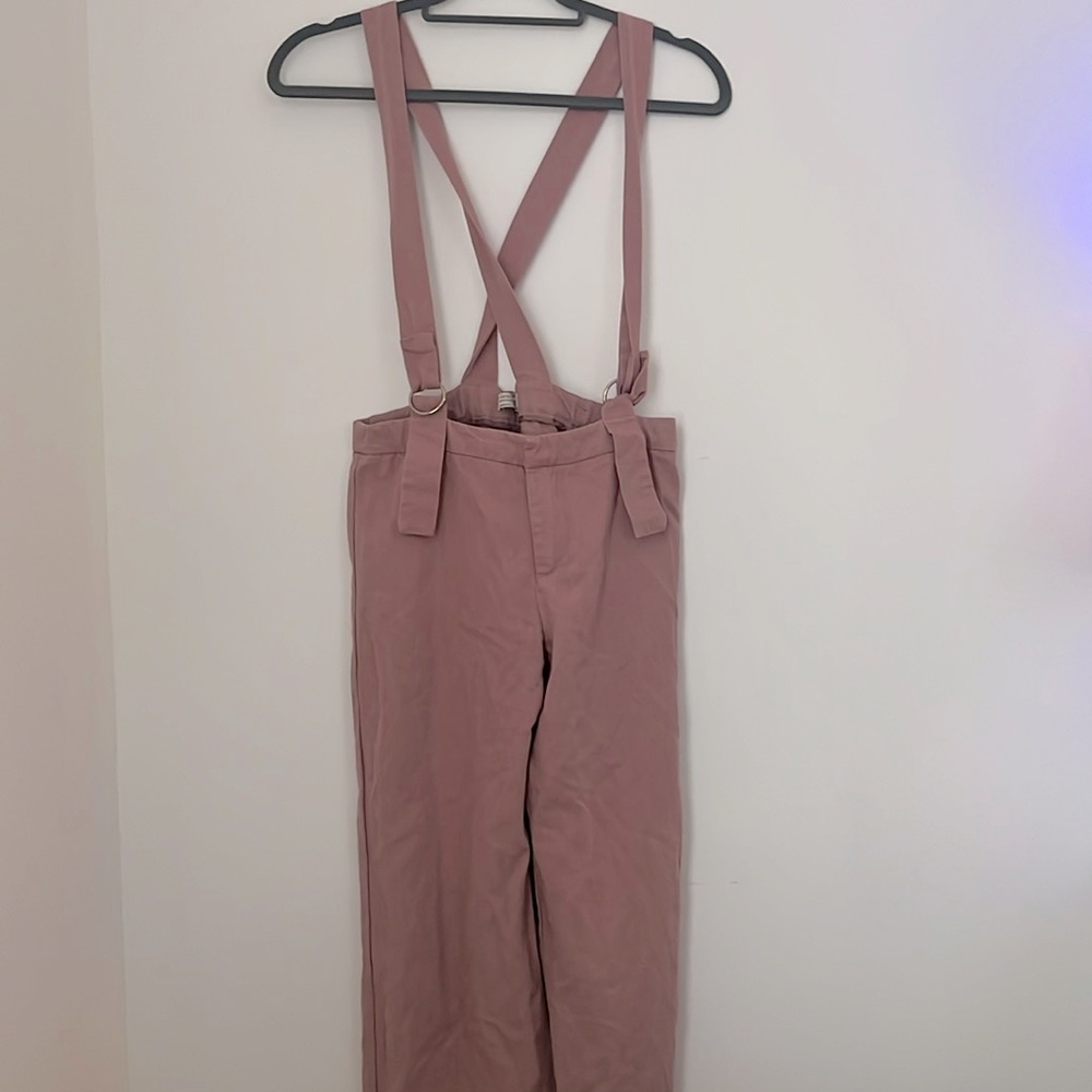 Zara kids dusty rose pants with suspenders!